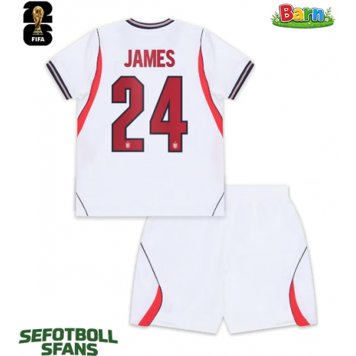 England Reece James #24 Hemmaställ Barn VM 2026 Kortärmad (+ Korta byxor)